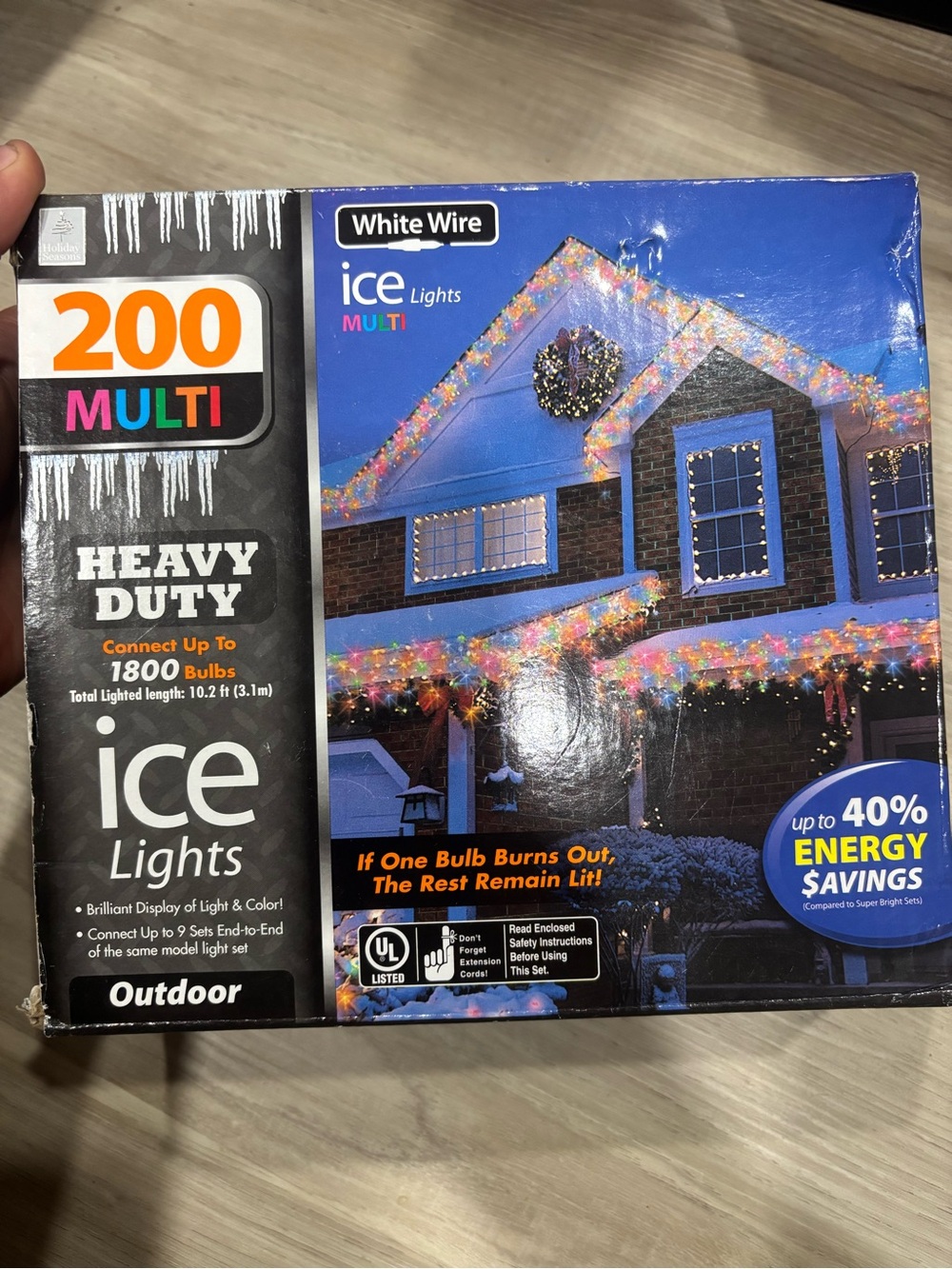 Multi-Color 200-Bulb Heavy Duty Outdoor Holiday String Lights